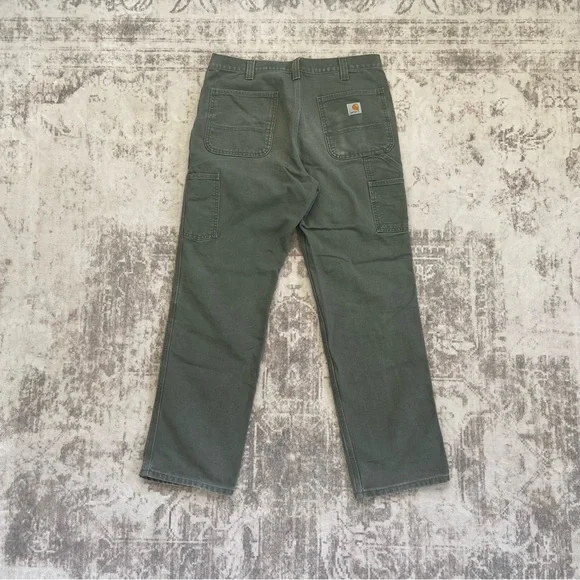 Carhartt Men's Rugged Relaxed Fit Olive Green Cargo Carpenter Pants 34x32 - Picture 12 of 12